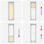 vidaXL Store plissé crème 60x200 cm largeur du tissu 59 4 cm polyester