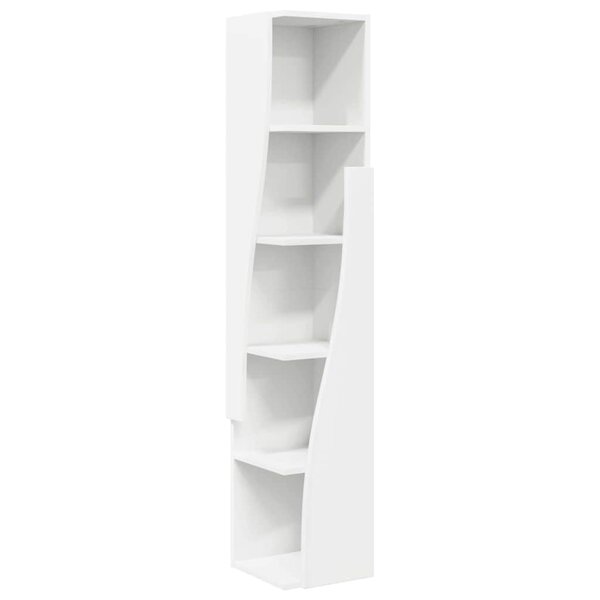 vidaXL Meuble d'angle Blanc 27 5x27x140cm Bois d'ingénierie