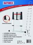 Echelle télescopique avec stabilisateur pro argent aluminium 3.91m