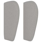 vidaXL Tête de lit avec oreilles Gris clair 147x23x78/88 cm Tissu