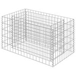 vidaXL Lit surélevé à gabion Acier galvanisé 90x50x50 cm