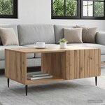vidaXL Table basse Chêne artisanal 90 x 50 x 40 cm Bois d'ingénierie