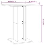 vidaXL Table de bistro Blanc 60x60x75 cm Bois d'ingénierie