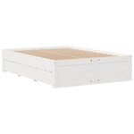 vidaXL Lit bibliothèque sans matelas blanc 160x200 cm bois pin massif