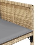 vidaXL Ensemble à manger de jardin coussins 5 Pièces mélange beige rotin