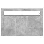 vidaXL Buffet Gris béton 116 x 30 x 75 cm Bois d'ingénierie