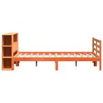 vidaXL Lit bibliothèque sans matelas cire marron 120x200 cm pin massif