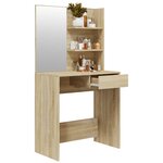 vidaXL Coiffeuse avec miroir Chêne sonoma 74 5x40x141 cm