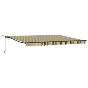 vidaXL Tissu de auvent Vert et jaune 450 × 300 cm Polyester