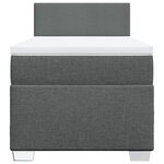 vidaXL Sommier à lattes de lit avec matelas Gris foncé 80x200 cm Tissu