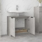 vidaXL Armoire de bain Gris béton 64 5x33 5x59 cm Bois d'ingénierie