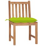 vidaXL Chaises de jardin lot de 8 avec coussins Bois de teck massif