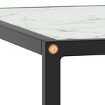Vidaxl table basse noir avec verre marbre blanc 60x60x35 cm
