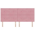 vidaXL Tête de lit avec tête de lit Rose 200 cm Cuir synthétique