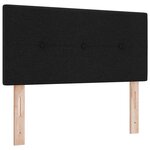 Tête de lit capitonnée noire 80 cm en tissu