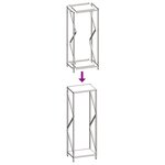 vidaXL Portant de bois chauffage anthracite 34x25x100 cm