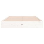 vidaXL Cadre de lit sans matelas blanc bois massif 200x200 cm