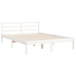 vidaXL Cadre de lit sans matelas blanc 140x200 cm bois massif