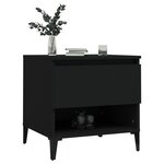 vidaXL Table d'appoint Noir 50x46x50 cm Bois d’ingénierie