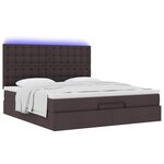 VidaXL Cadre de lit ottoman avec matelas marron foncé 160x200 cm tissu