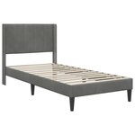 vidaXL Cadre de lit avec matelas Gris foncé 90 x 190 cm Velours