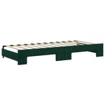 vidaXL Lit de jour avec gigogne et matelas vert foncé 90x200cm velours