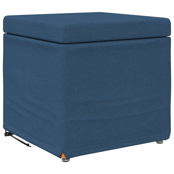 vidaXL Tabouret Bleu 41 x 41 x 40 cm Tissu et bois stratifié