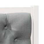 vidaXL Tête de lit Autre Blanc et gris clair 100 cm Bois massif en pin