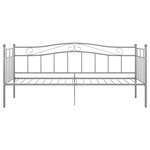 vidaXL Cadre de canapé-lit sans matelas gris métal 90x200 cm