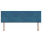vidaXL Tête de lit Montage mural Bleu foncé 144 cm Velours