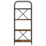 vidaXL Étagère Chêne fumé 60 x 30 x 146 cm Bois d'ingénierie