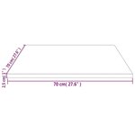 vidaXL Dessus de table blanc 70x70x2 5 cm bois de pin massif