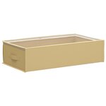 vidaXL Boîte de rangement avec fenêtre transparente 6 Pièces Crème