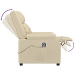 vidaXL Fauteuil inclinable électrique Crème Tissu