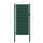 vidaXL Portail de clôture PVC et acier 100x124 cm Vert