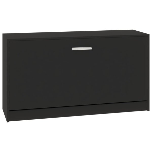 vidaXL Banc à chaussures Noir 80x24x45 cm Bois d'ingénierie
