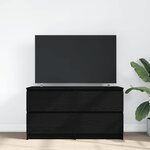 vidaXL Meuble TV noir 100x35x54 cm bois d'ingénierie