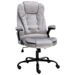 vidaXL Chaise de bureau Gris clair Velours