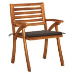 vidaXL Chaises de jardin avec coussins 8 Pièces Bois d'acacia solide