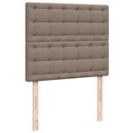 vidaXL Sommier à lattes de lit matelas et LED taupe 120x190 cm tissu