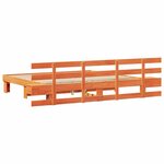 vidaXL Cadre de lit avec tête de lit Marron 200 x 200 cm Pin massif