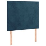 vidaXL Sommier à lattes de lit avec matelas et LED Bleu foncé 90x190cm