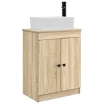 vidaXL Meuble de salle de bain avec évier Chêne Sonoma 54 x 35 x 83 cm