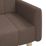 Vidaxl canapé-lit à 2 places taupe tissu