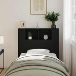 vidaXL Cabinet de Tête de Lit Chêne noir 100 x 19 x 104.5 cm