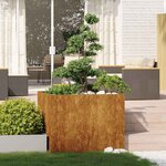 vidaXL Jardinière rouillé 100x100x80 cm acier inoxydable