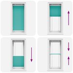 vidaXL Store plissé vert pétrole 65x150 cm largeur du tissu 64 4 cm