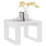 vidaXL Table d'appoint Blanc 50x50x35 cm Bois d’ingénierie