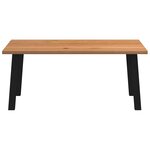 vidaXL Table à manger marron clair bois de chêne massif rectangulaire