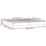 vidaXL Cadre de lit Gris clair 200x200 cm Tissu